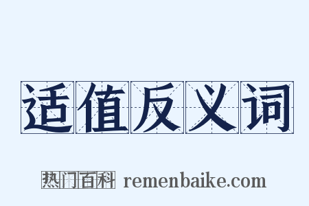 适值反义词是什么意思的图片